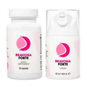 Bravona Forte Gélules et crème pour l’augmentation de la poitrine féminine